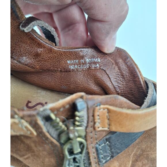 A.S.98 AS 98 Felix Brown Leather Suede Belted Booties Women 6 Excellent Cond. - Picture 11 of 16